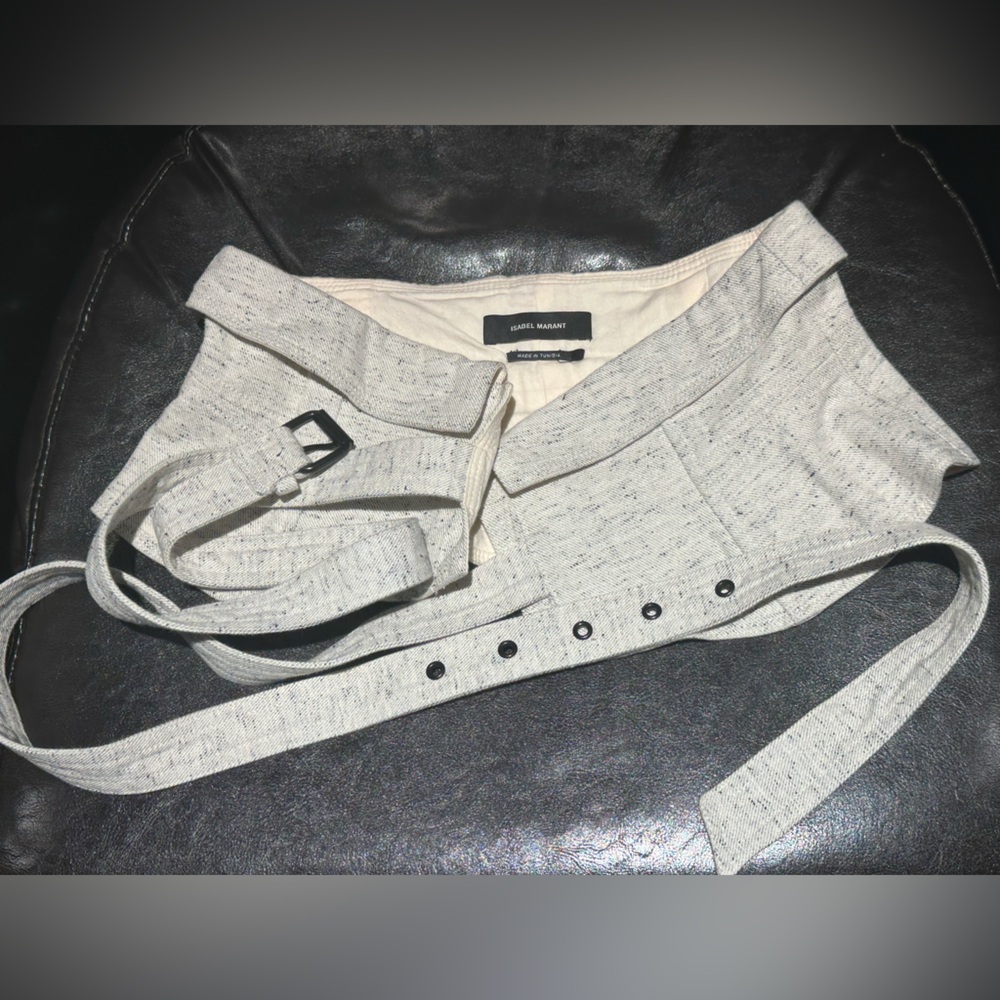Isabel Marant Erika waist belt/corset - Chalk White (Grey/Ecru) size Small 36EU